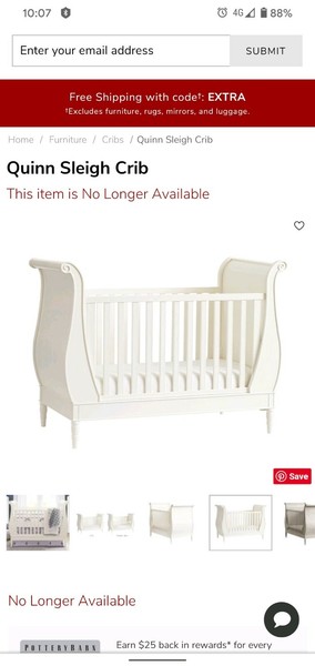 quinn sleigh crib